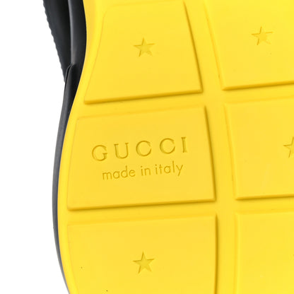 Gucci Demetra Web Mens Rhyton Cut Out Sneakers 9 Black Yellow Fluo 6 of 8