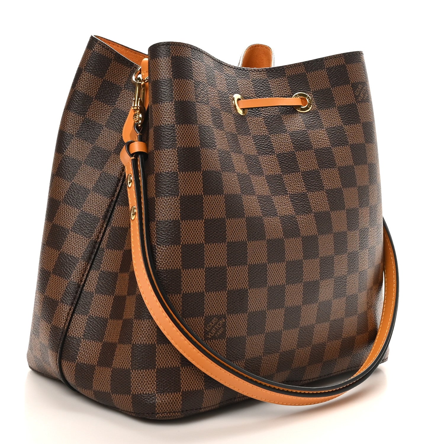 Louis Vuitton Damier Ebene Neonoe MM Safran 3 of 10