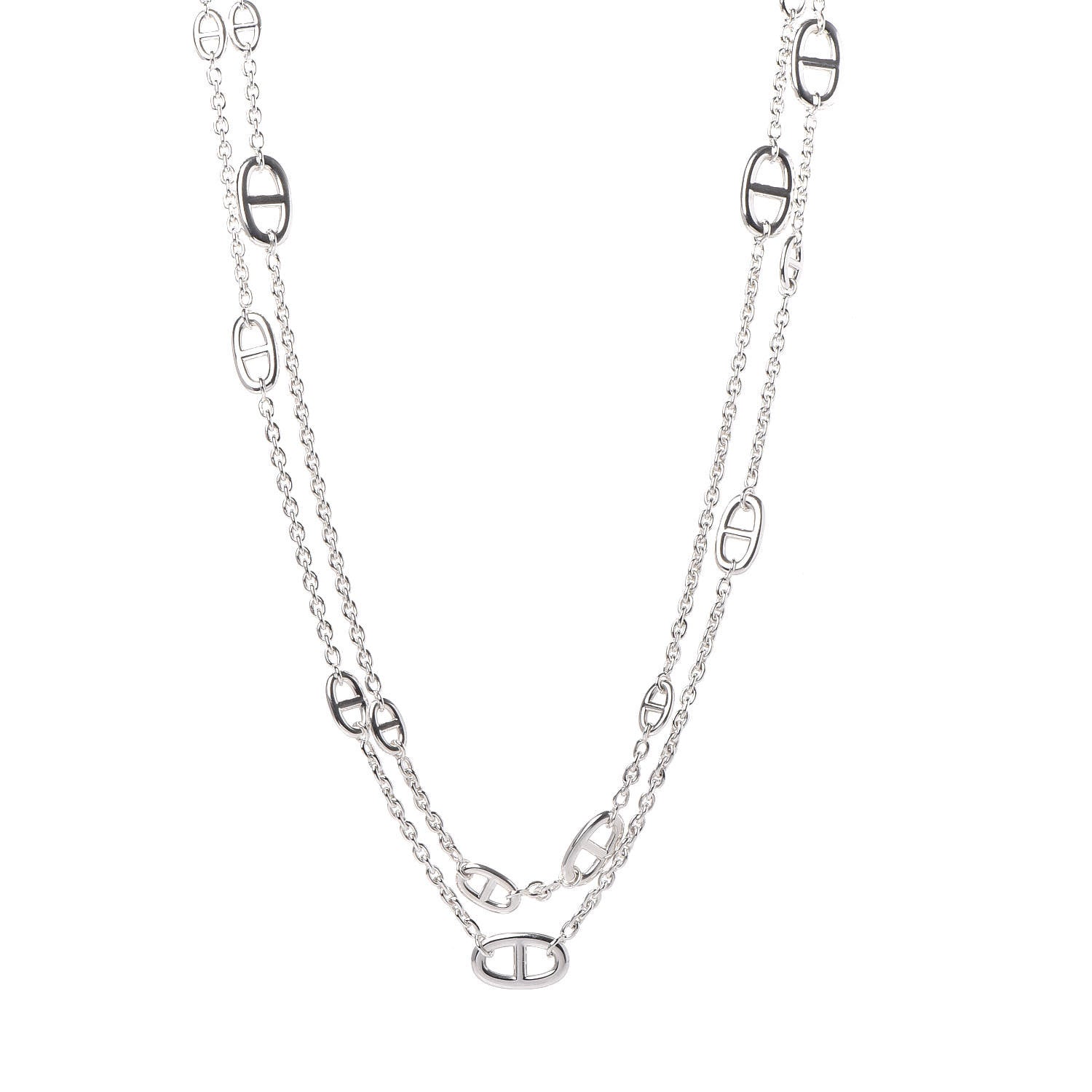 Hermes Sterling Silver Farandole Necklace 160 1 of 5