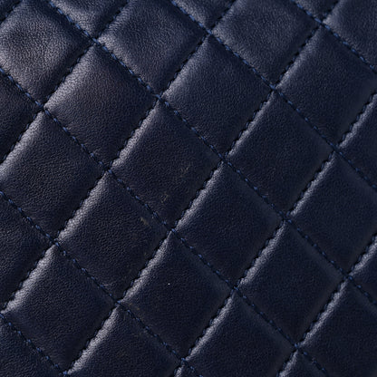 Chanel Lambskin Quilted New Medium Boy Flap Dark Blue 15 of 16