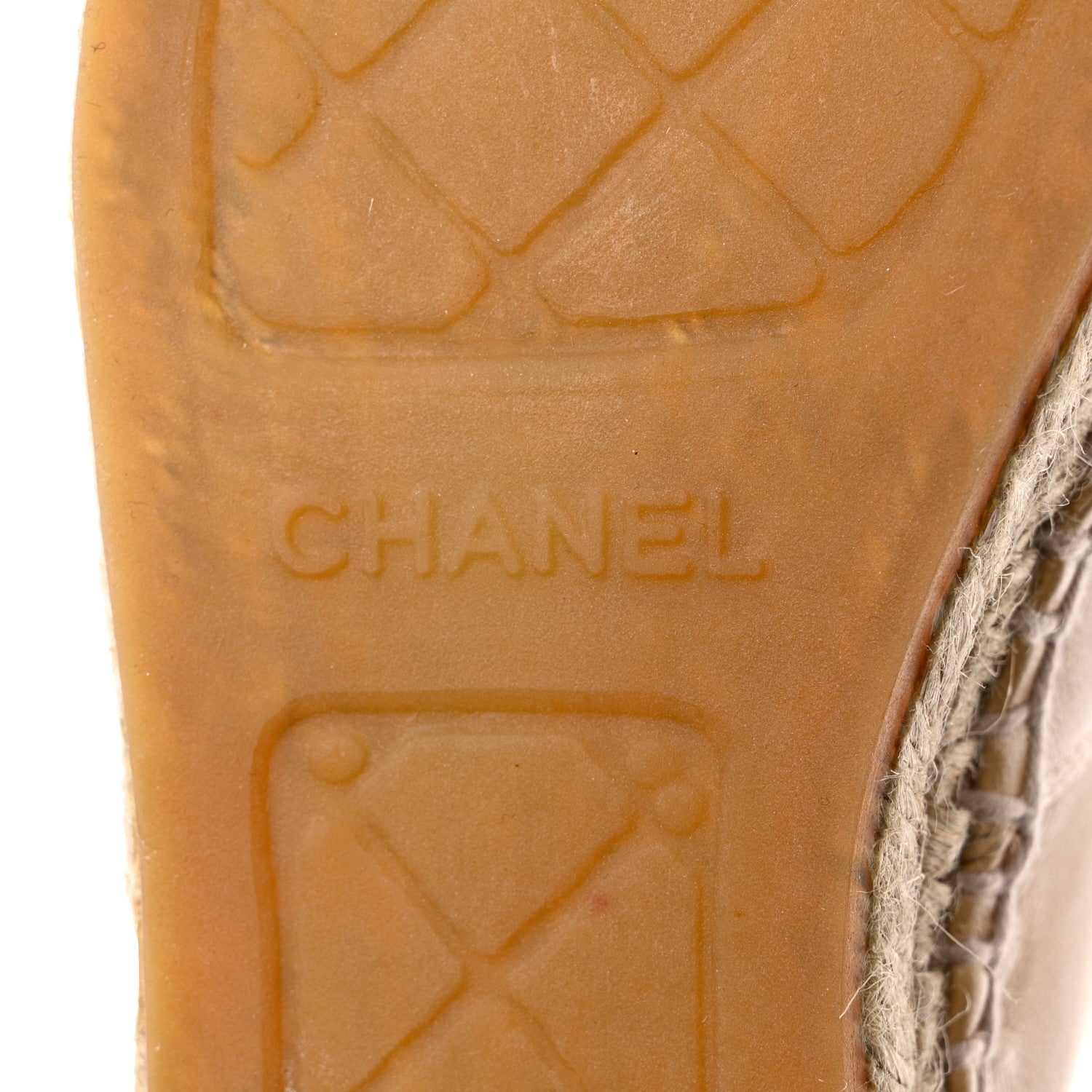 Chanel Lambskin CC Espadrilles 39 Beige Black 8 of 10