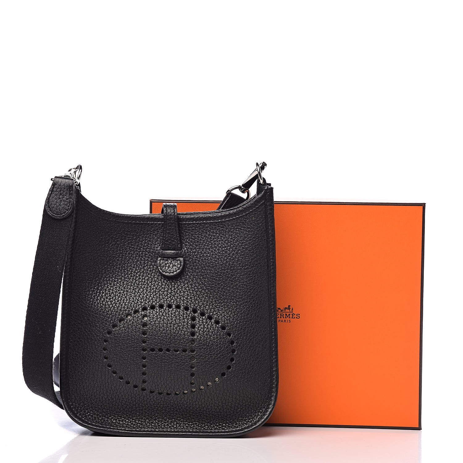 Hermes Taurillon Clemence Evelyne TPM Black 11 of 11