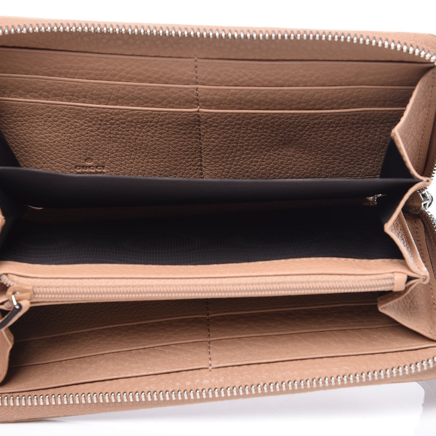 Cellarius Calfskin Bamboo Tassel Zip Around Wallet Camelia