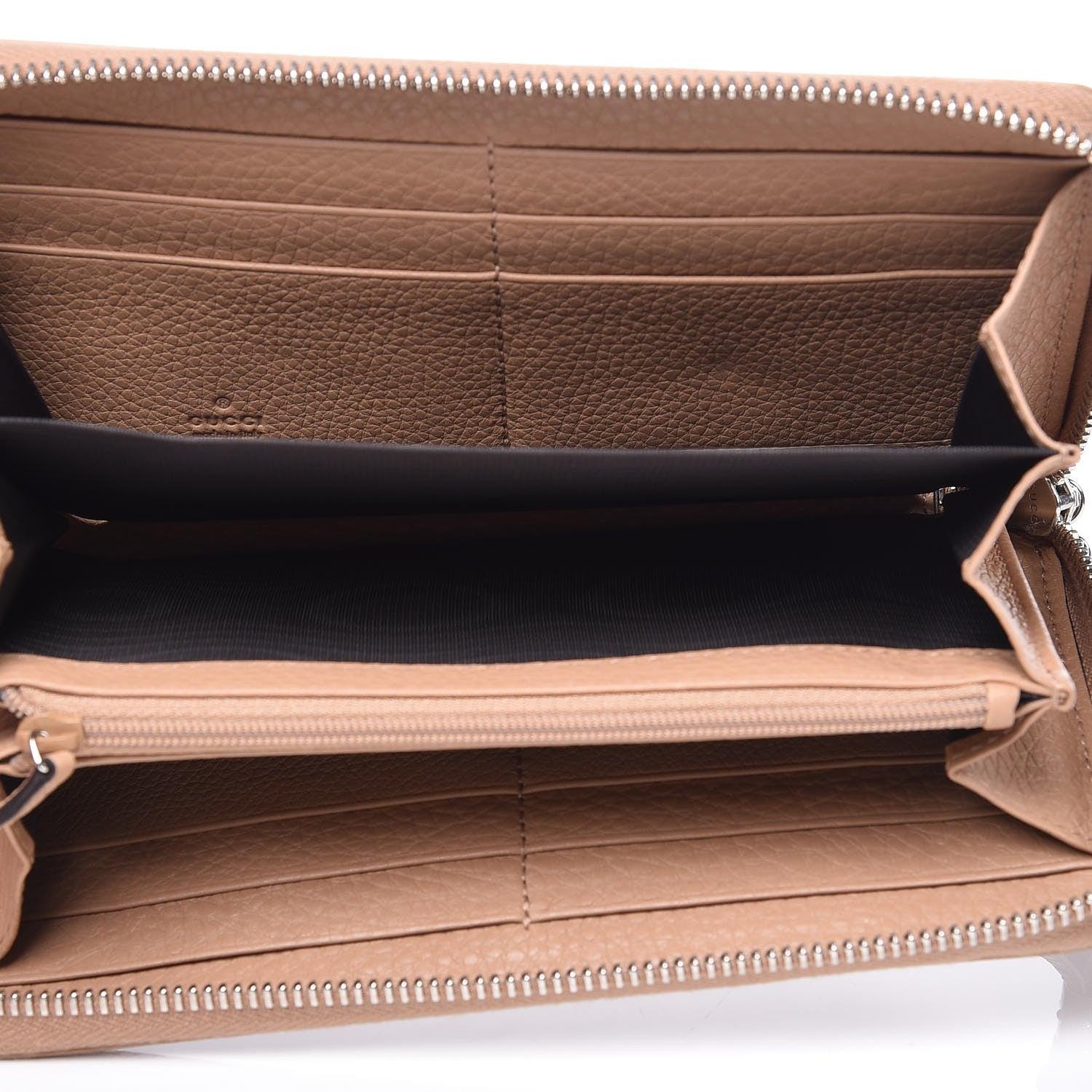 Gucci Cellarius Calfskin Bamboo Tassel Zip Around Wallet Camelia 5 of 9