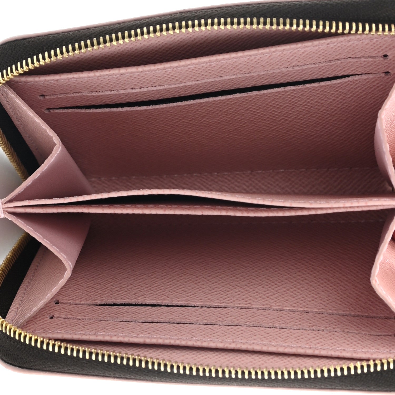 Louis Vuitton Damier Ebene Studded Zippy Coin Purse Rose Ballerine 5 of 9
