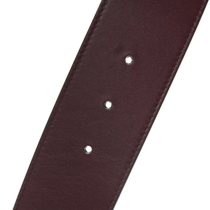 Gucci Calfskin Lizard Double G 50mm Belt 100 40 Vintage Bordeaux 4 of 5
