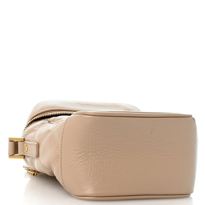 Saint Laurent Grain de Poudre Quilted 80's Vanity Bag Dark Beige 4 of 13
