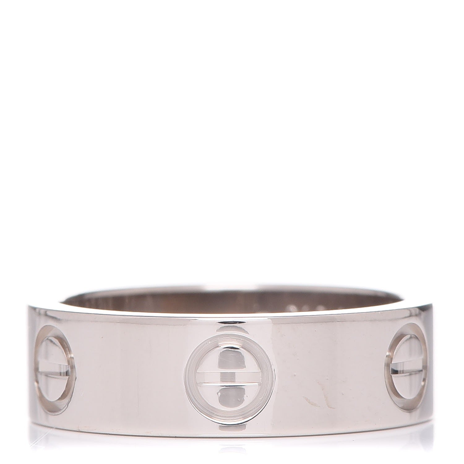Cartier 18K White Gold 5.5mm LOVE Ring 50 5.25 1 of 6
