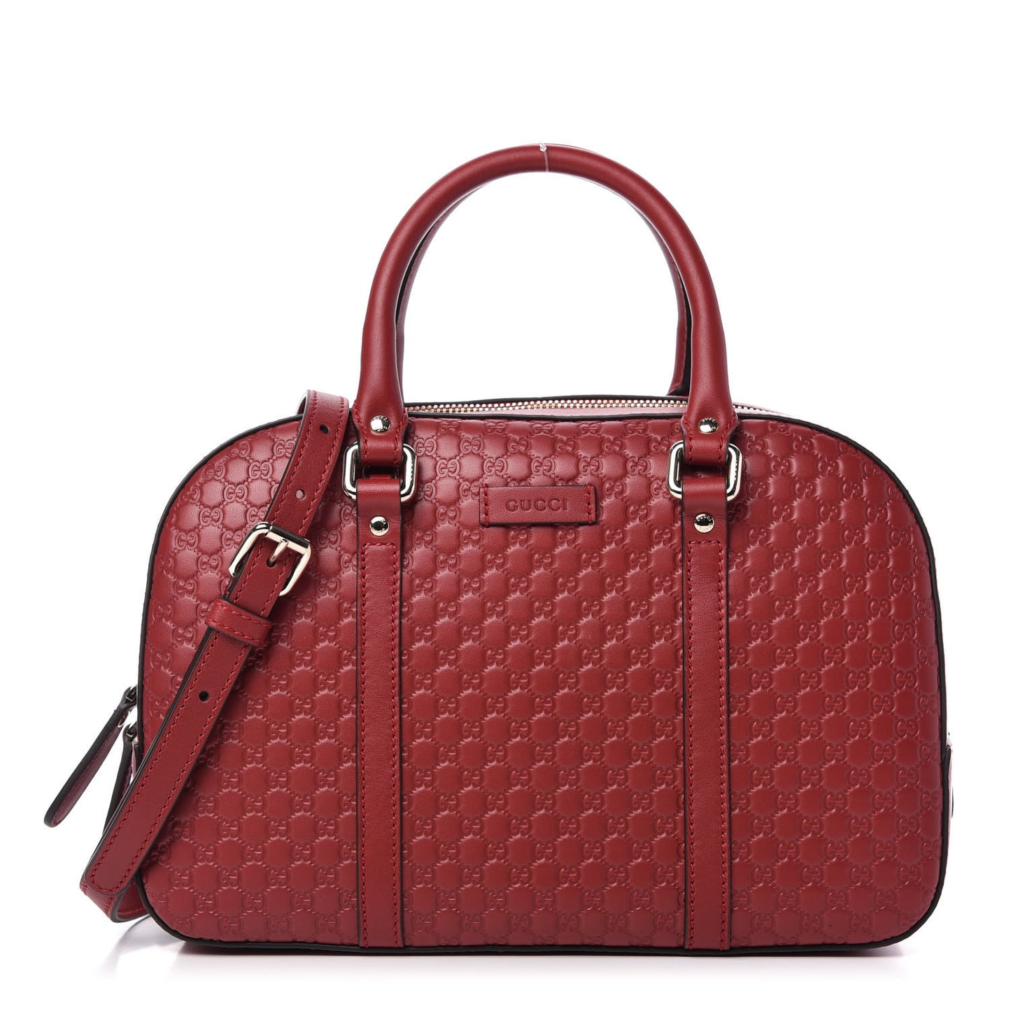 Soft Microguccissima Medium Crossbody Bag Rosso