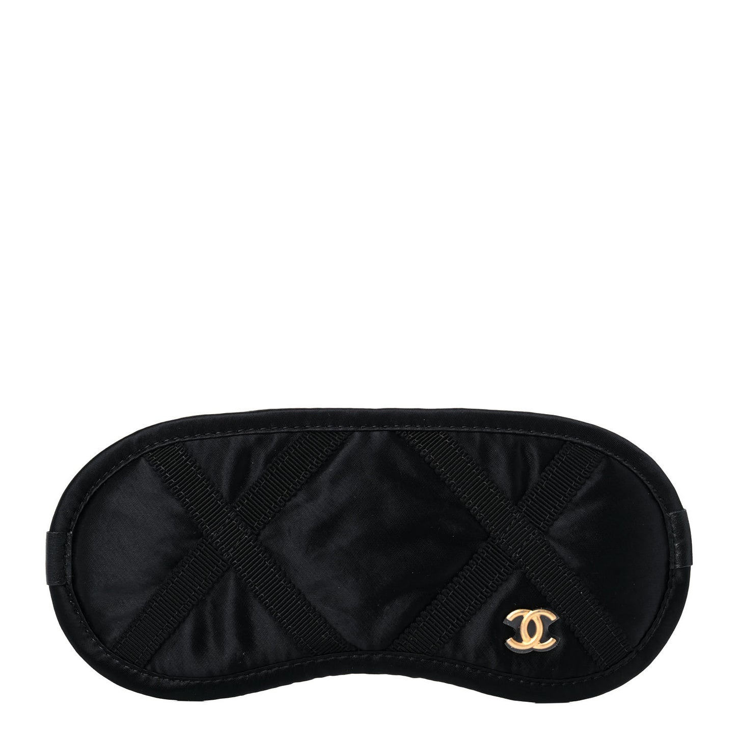 Nylon Grosgrain Lifestyle Pouch With Sleep Mask Black