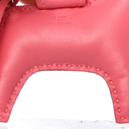 Hermes Milo Lambskin Grigri Rodeo Horse Bag Charm PM Rose Azalee 3 of 4