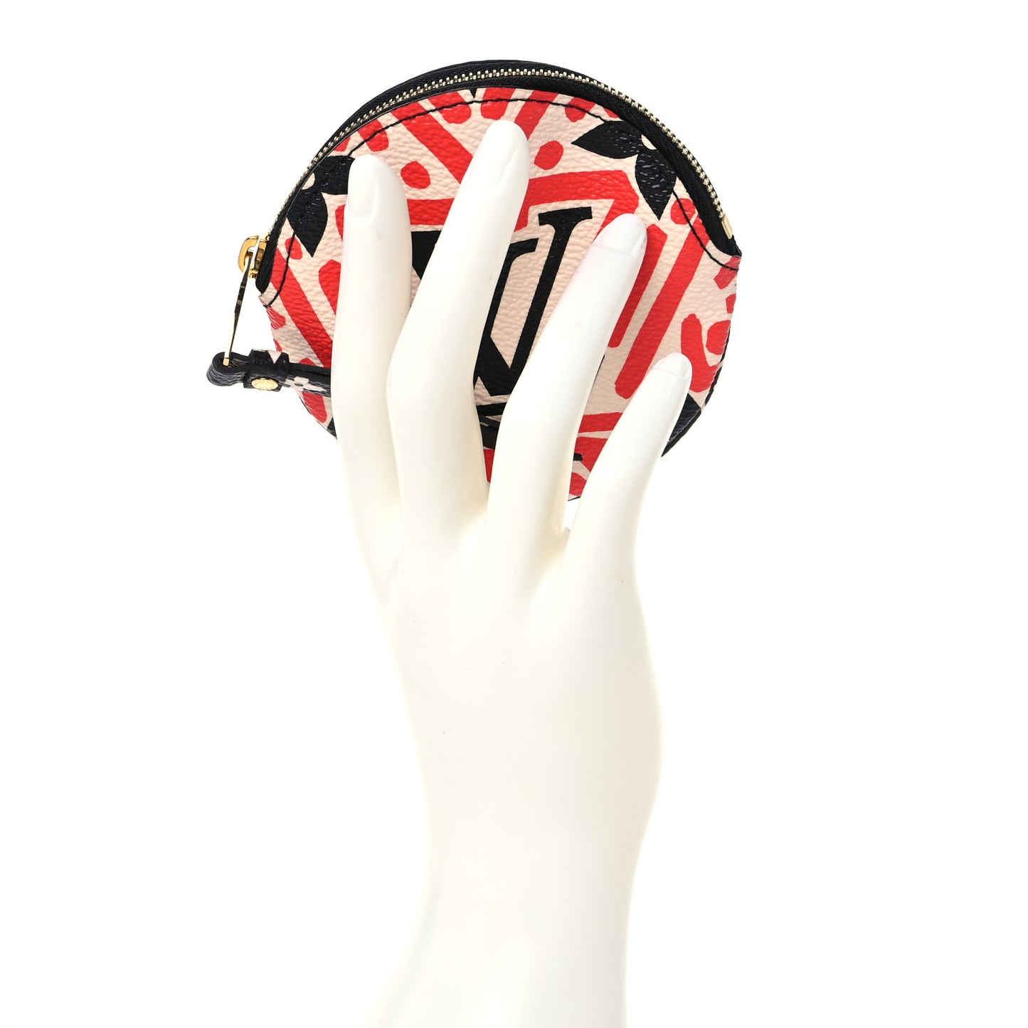 Monogram Giant Crafty Round Coin Purse Creme Rouge