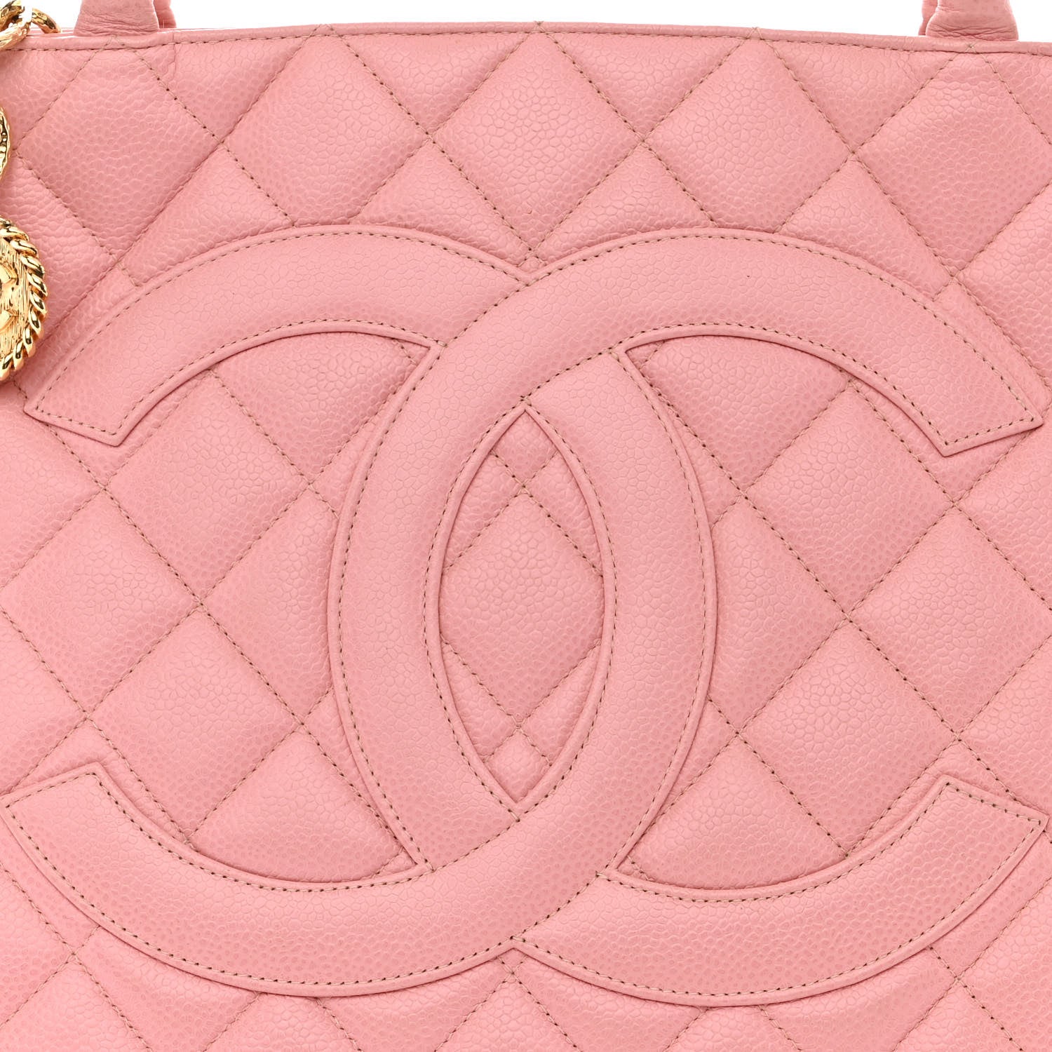 Chanel Caviar Quilted Medallion Tote Light Pink 9 of 12