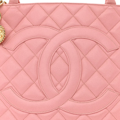 Chanel Caviar Quilted Medallion Tote Light Pink 9 of 12