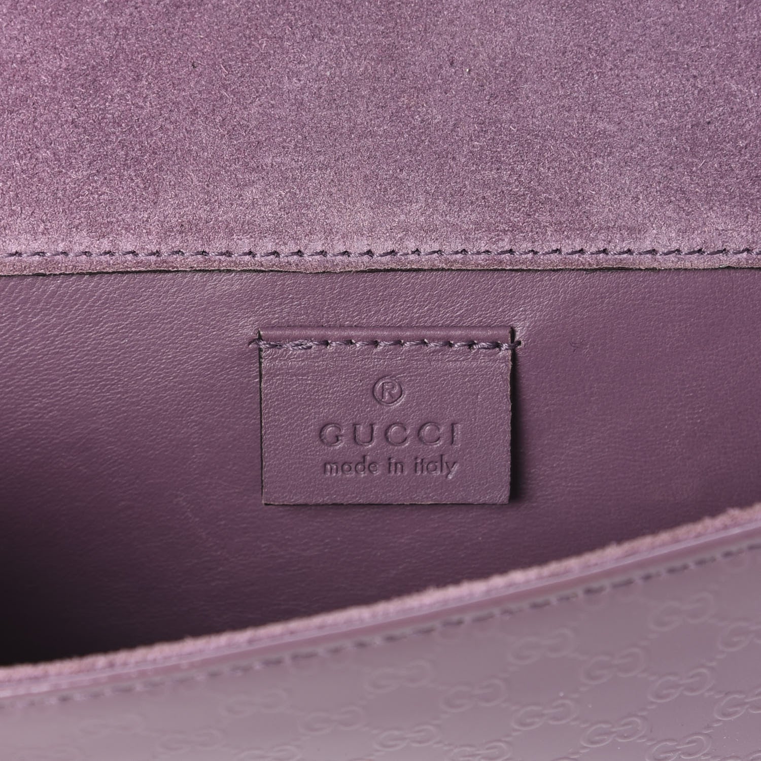Gucci Patent Microguccissima Small Broadway Clutch Argyle Lavender 6 of 8