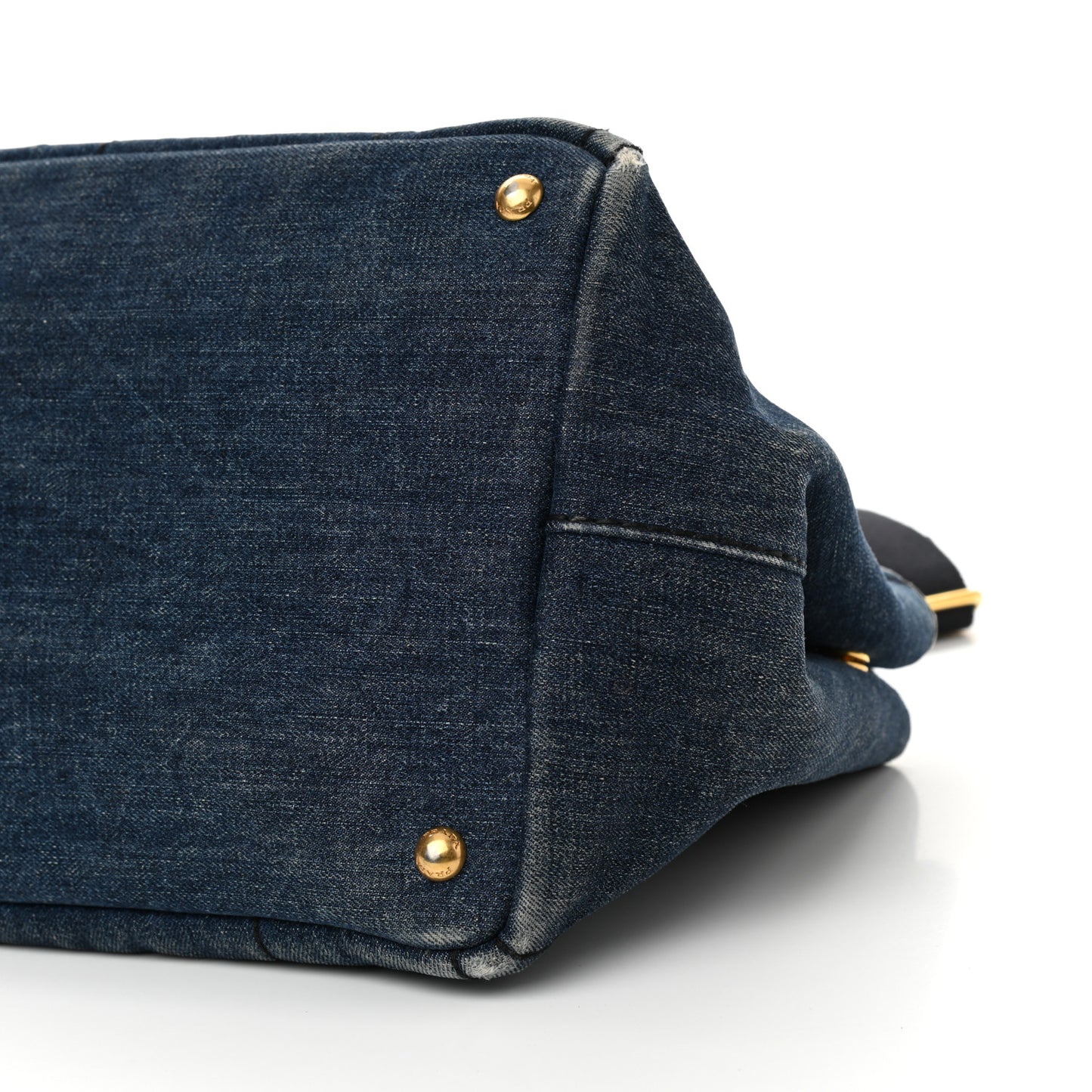 Denim Logo Tote Bleu