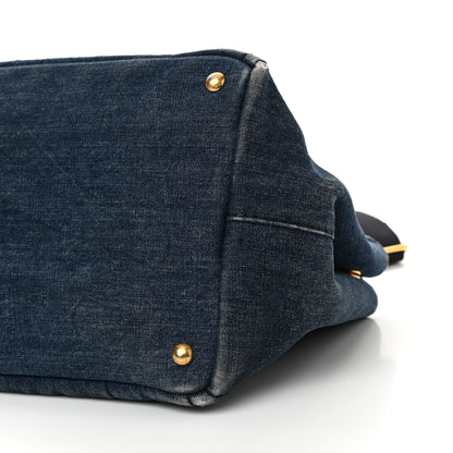 Prada Denim Logo Tote Bleu 10 of 11