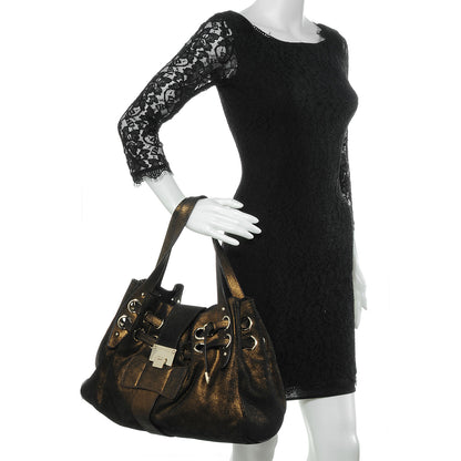 Jimmy Choo Metallic Suede Ramona Bronze 2 of 9