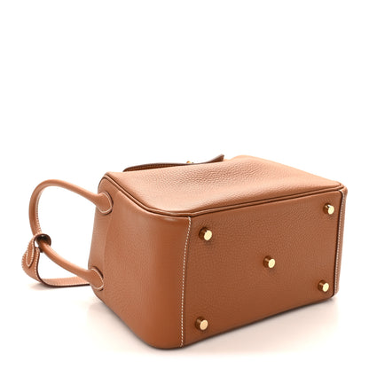 Hermes Taurillon Clemence Lindy 26 Gold 4 of 11