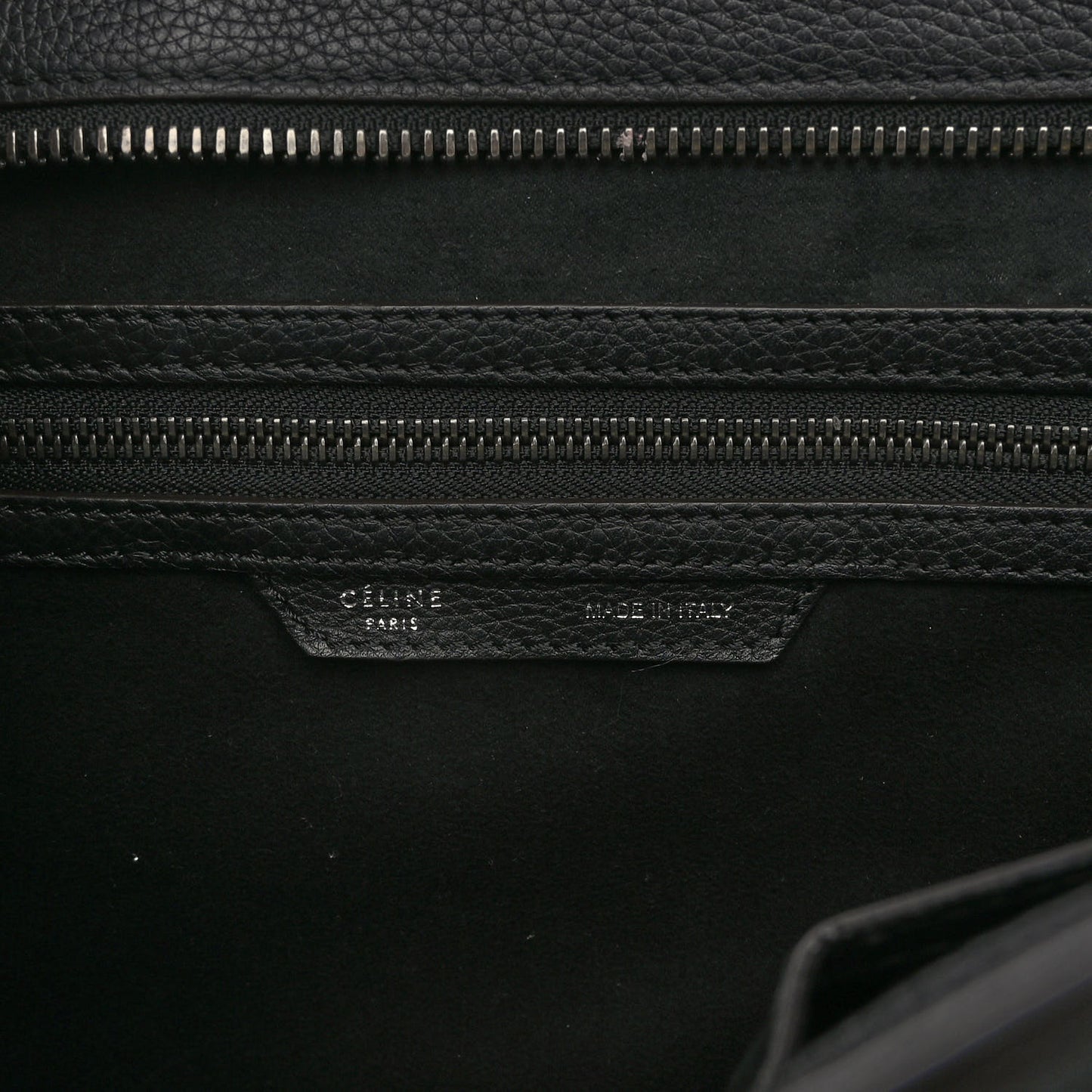 Drummed Calfskin Mini Luggage Black