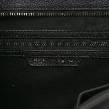 Celine Drummed Calfskin Mini Luggage Black 6 of 10