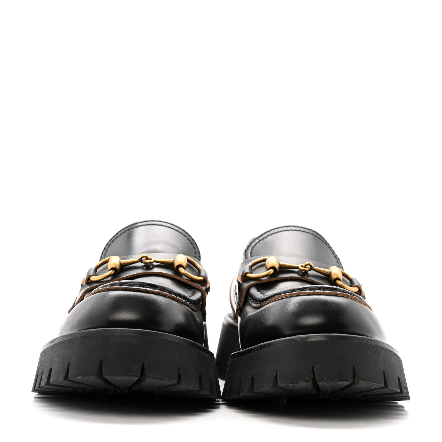 Gucci Cordovan Lux Womens Harald Horsebit 25mm Platform Loafers 40 Black 37.5 Black 4 of 13