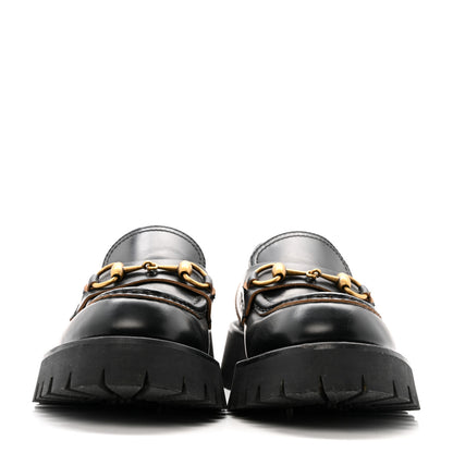 Gucci Cordovan Lux Womens Harald Horsebit 25mm Platform Loafers 40 Black 37.5 Black 4 of 13