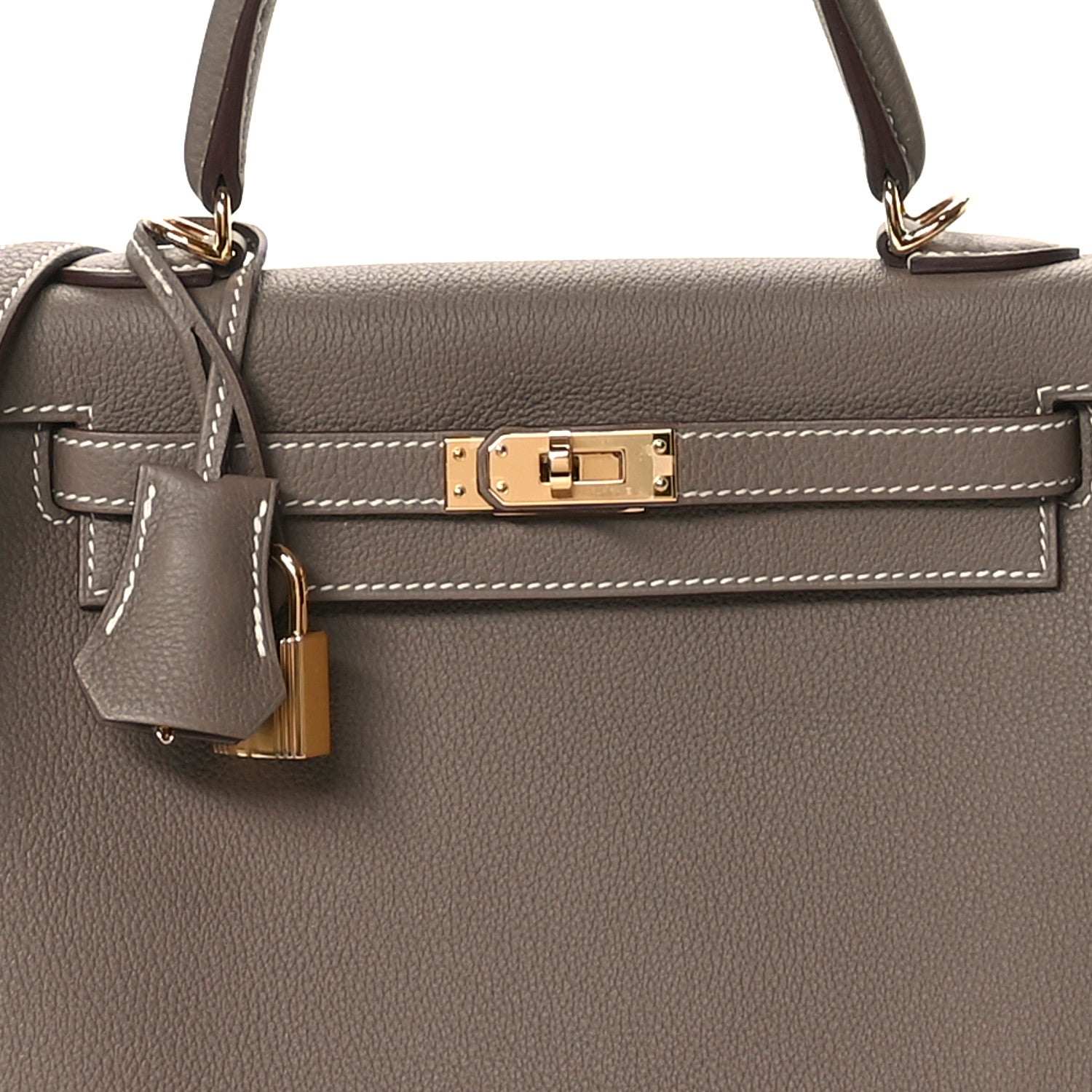 Hermes Togo Kelly Retourne 25 Etoupe 8 of 11