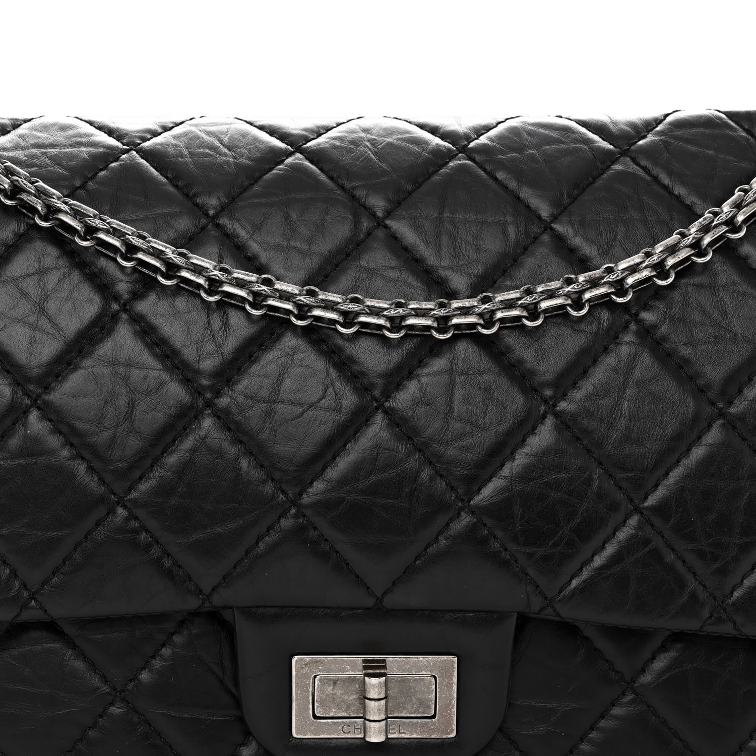 Chanel Aged Calfskin Quilted 2.55 Reissue 227 Flap Black 8 of 12