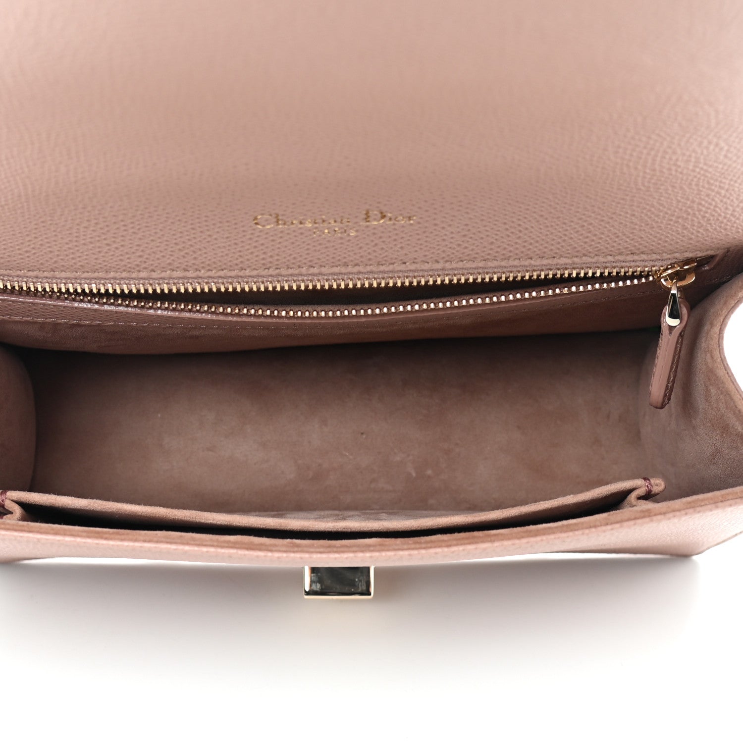 Christian Dior Grained Calfskin Medium Diorama Flap Bag Nude 4 of 8