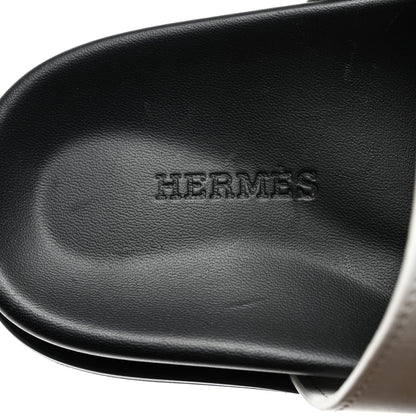 Hermes Calfskin Womens Chypre Sandals 35 White 7 of 9