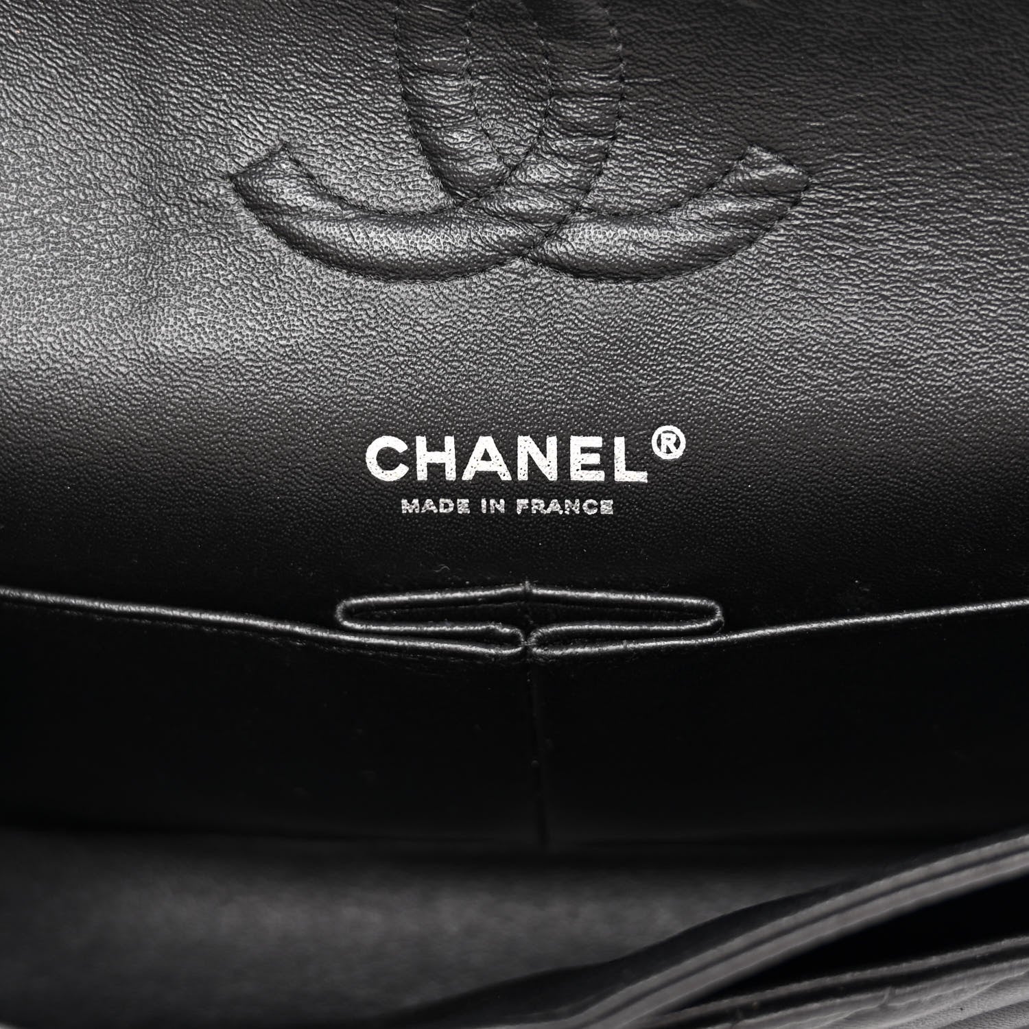 Chanel Lambskin Chevron Quilted Medium Double Flap So Black 6 of 11