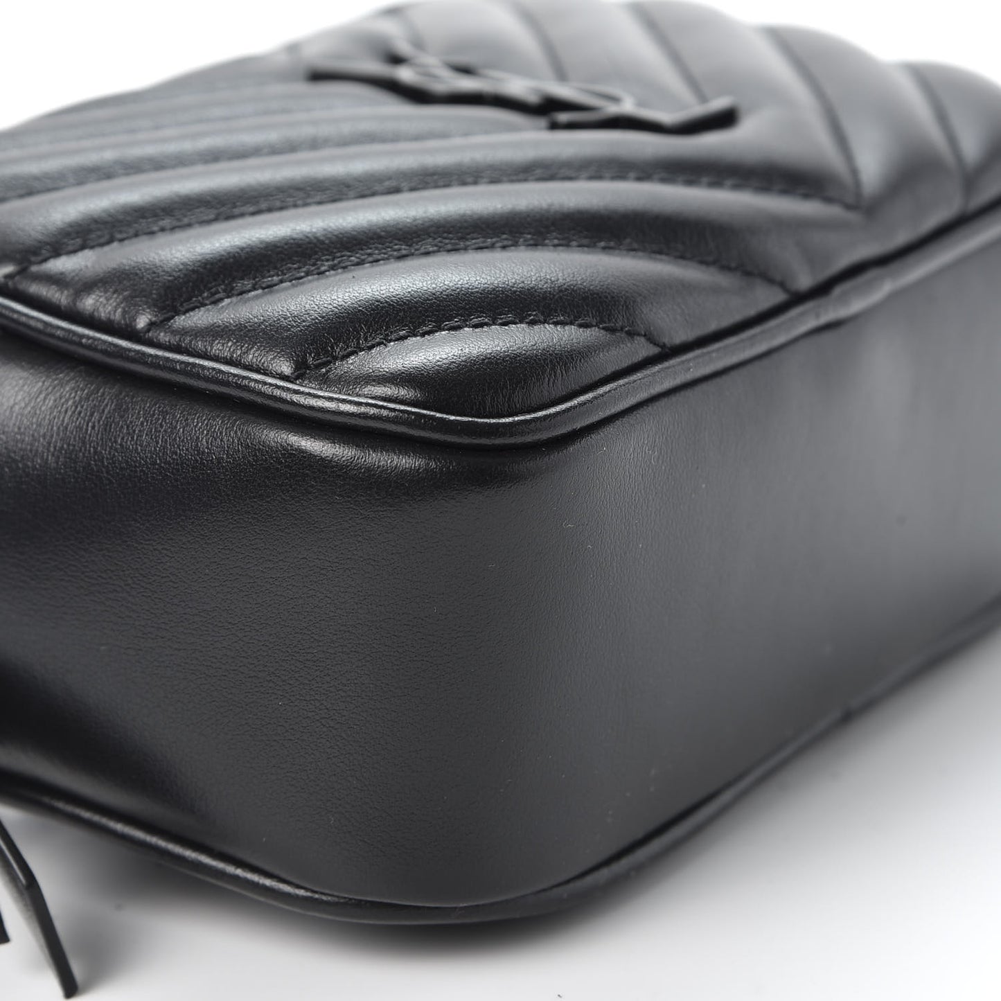 Calfskin Matelasse Monogram Lou Belt Bag Black