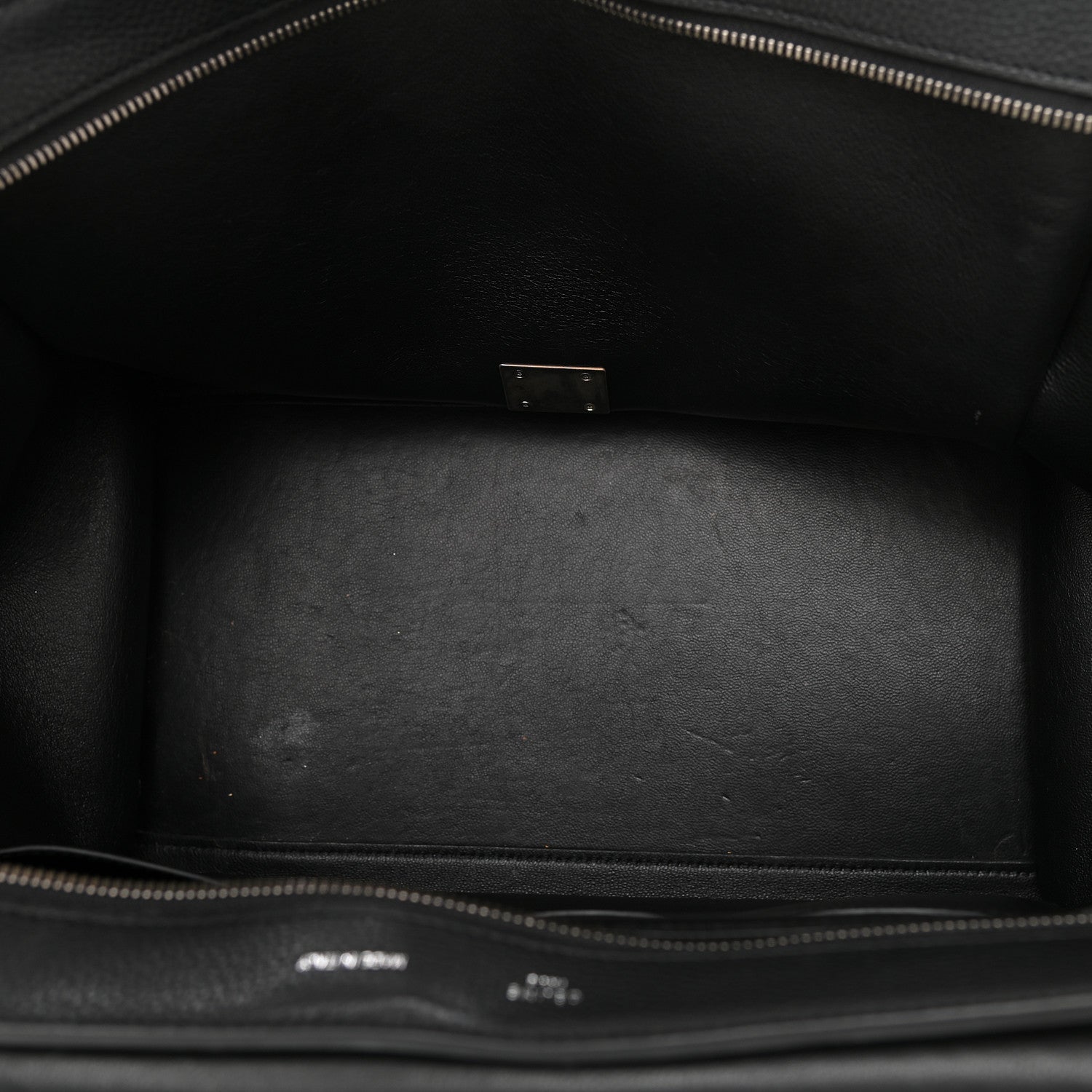 Celine Drummed Calfskin Suede Medium Trapeze Black 5 of 10