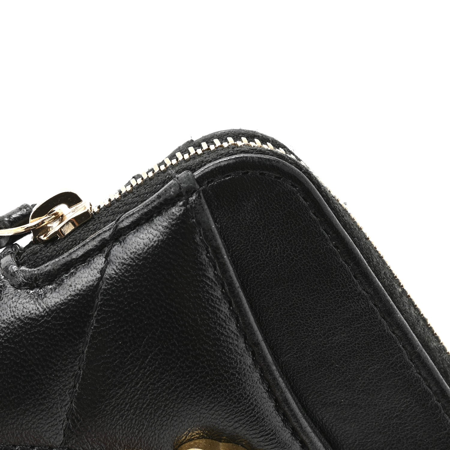 Chanel Lambskin Quilted Chanel 19 Zip Card Holder Wallet Black 9 of 10