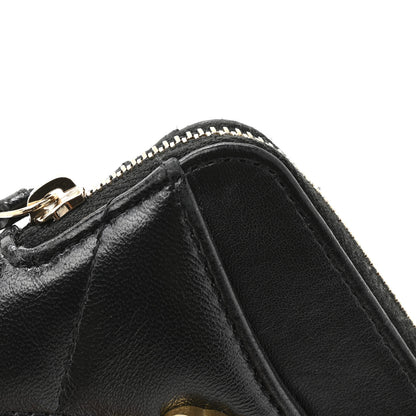 Chanel Lambskin Quilted Chanel 19 Zip Card Holder Wallet Black 9 of 10