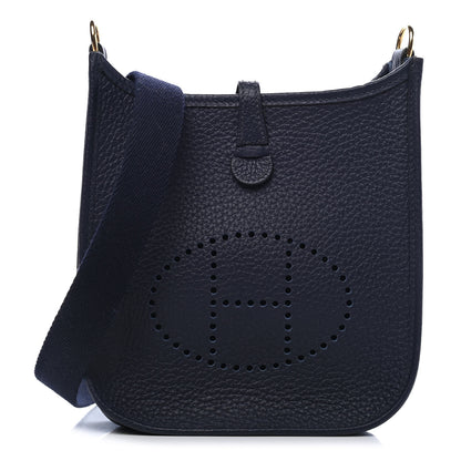 Hermes Taurillon Clemence Amazone Evelyne TPM Bleu Nuit Bleu Indigo 1 of 9