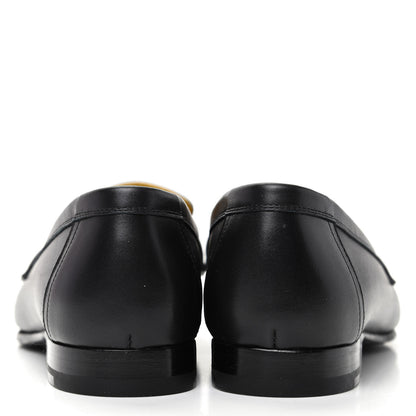 Hermes Calfskin Womens Paris Loafers 36.5 Black White 6 of 10