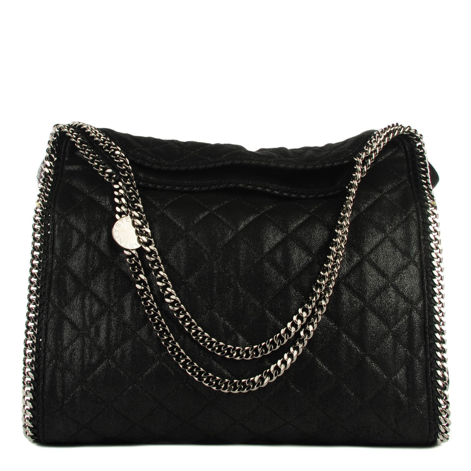 Stella McCartney Shaggy Deer Quilted Big Falabella Black 1 of 9