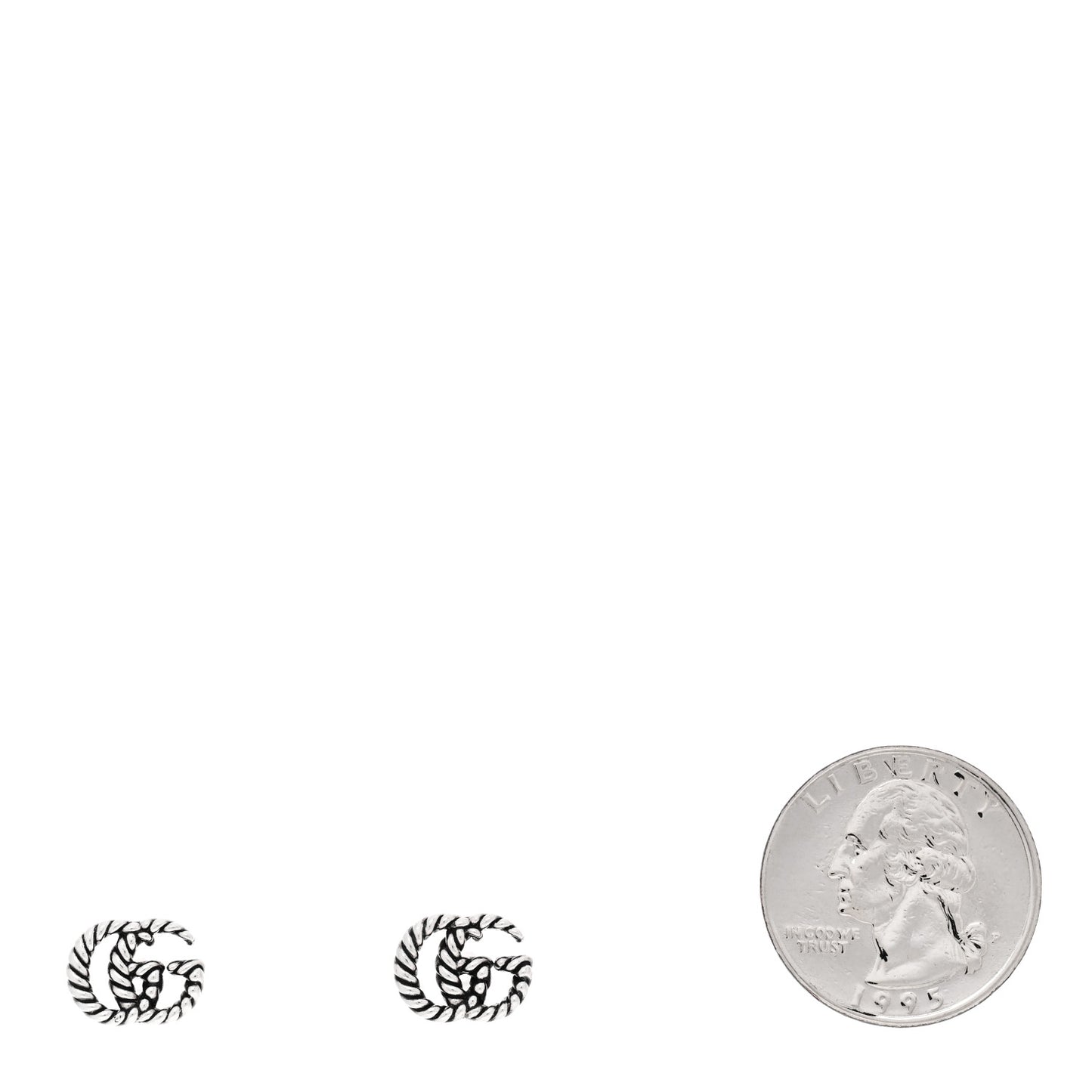 Sterling Silver Torchon Double G Earrings