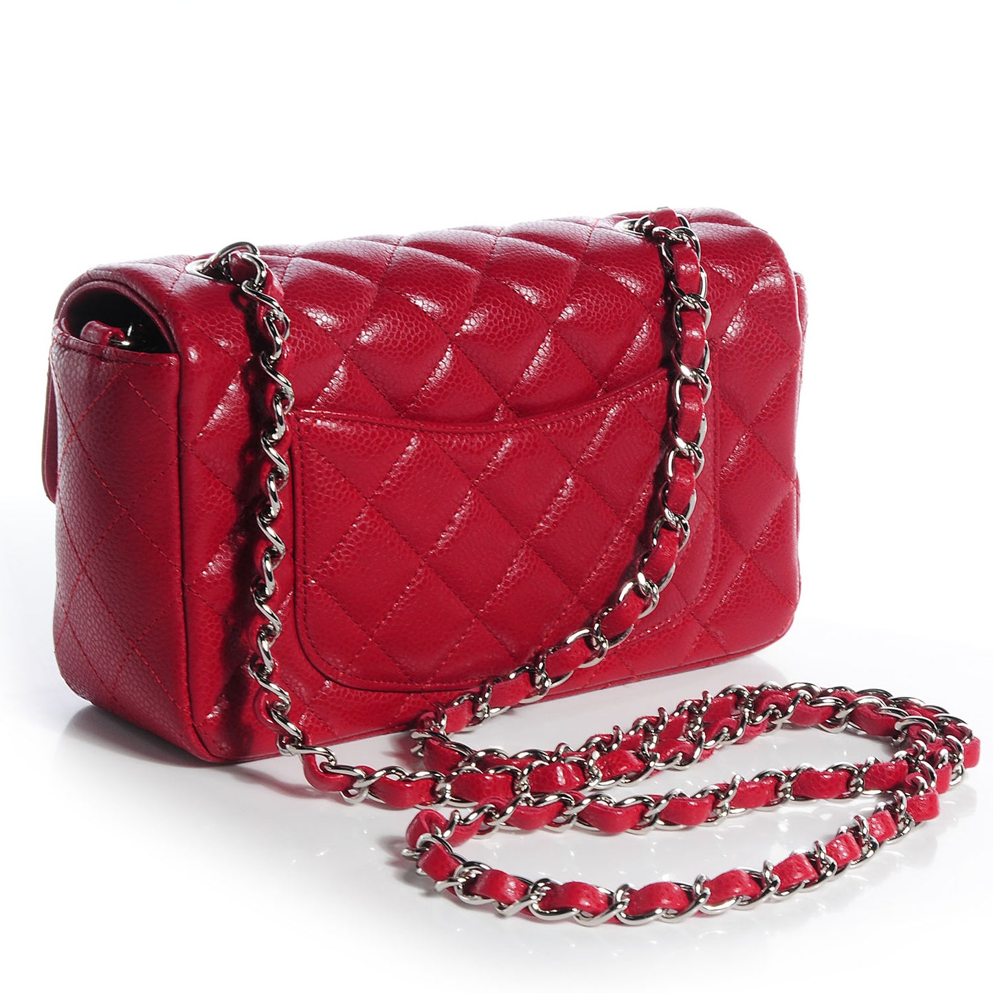 Caviar Quilted Mini Flap Red