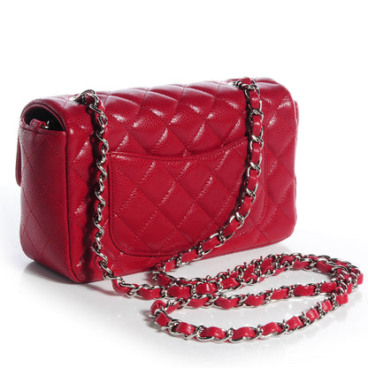Chanel Caviar Quilted Mini Flap Red 3 of 9