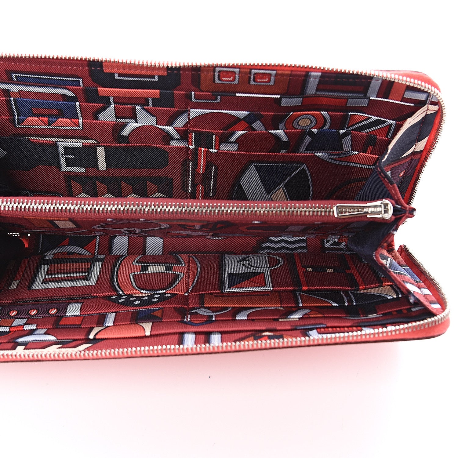 Hermes Epsom Silk'in Wallet Rose Jaipur 4 of 5