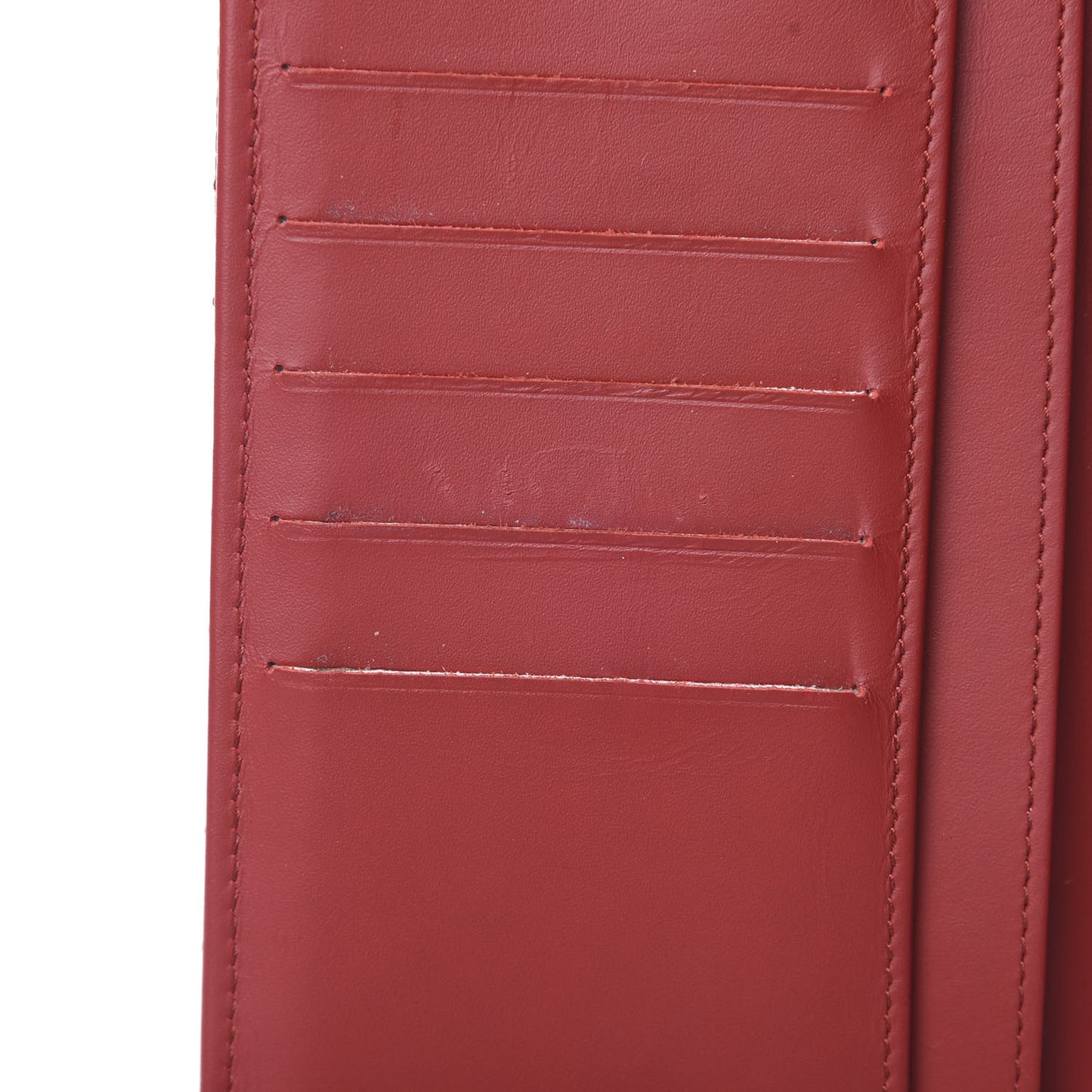 Caviar Quilted Long Flap Wallet Red