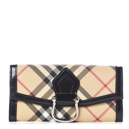 Burberry Nova Check Continental Wallet Black 1 of 8