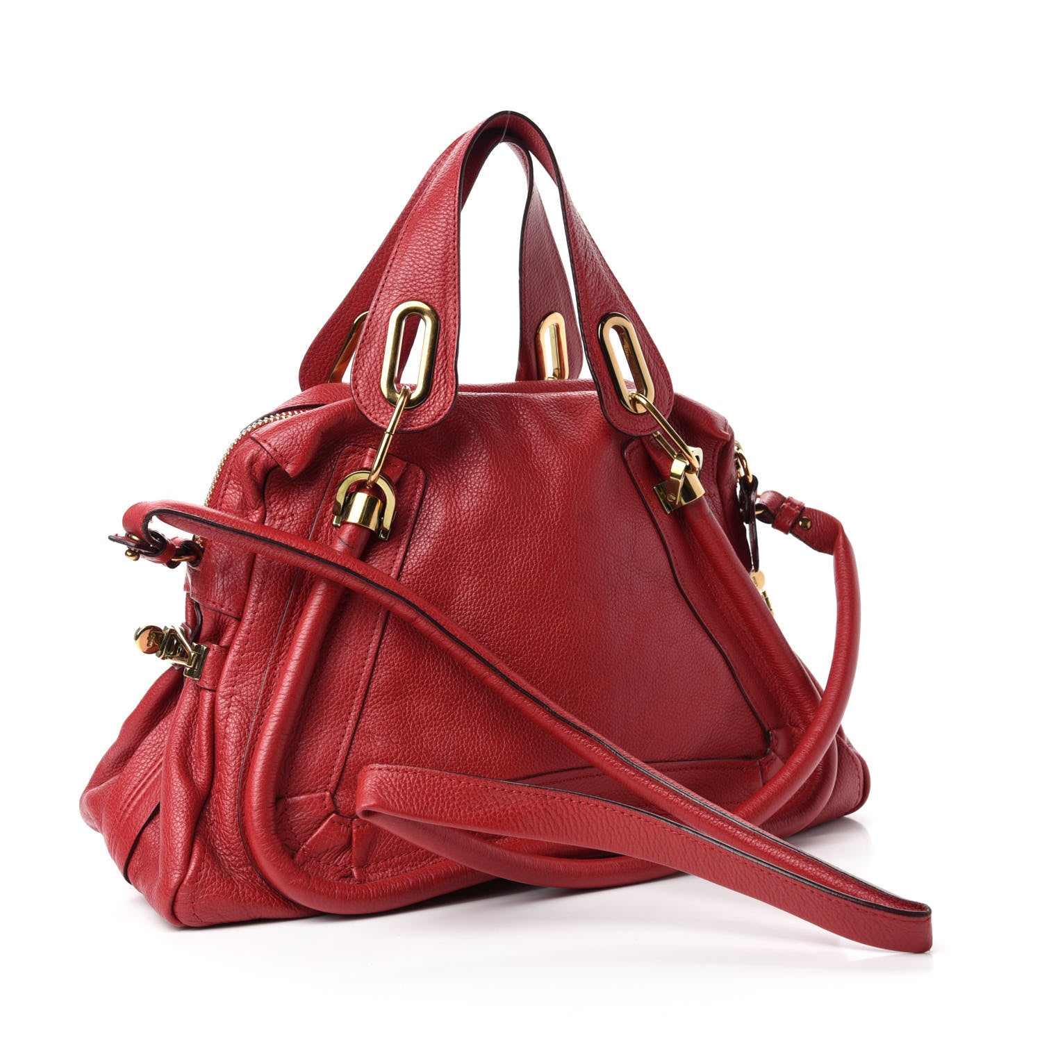 Chloe Calfskin Medium Paraty Holly Berry 3 of 10