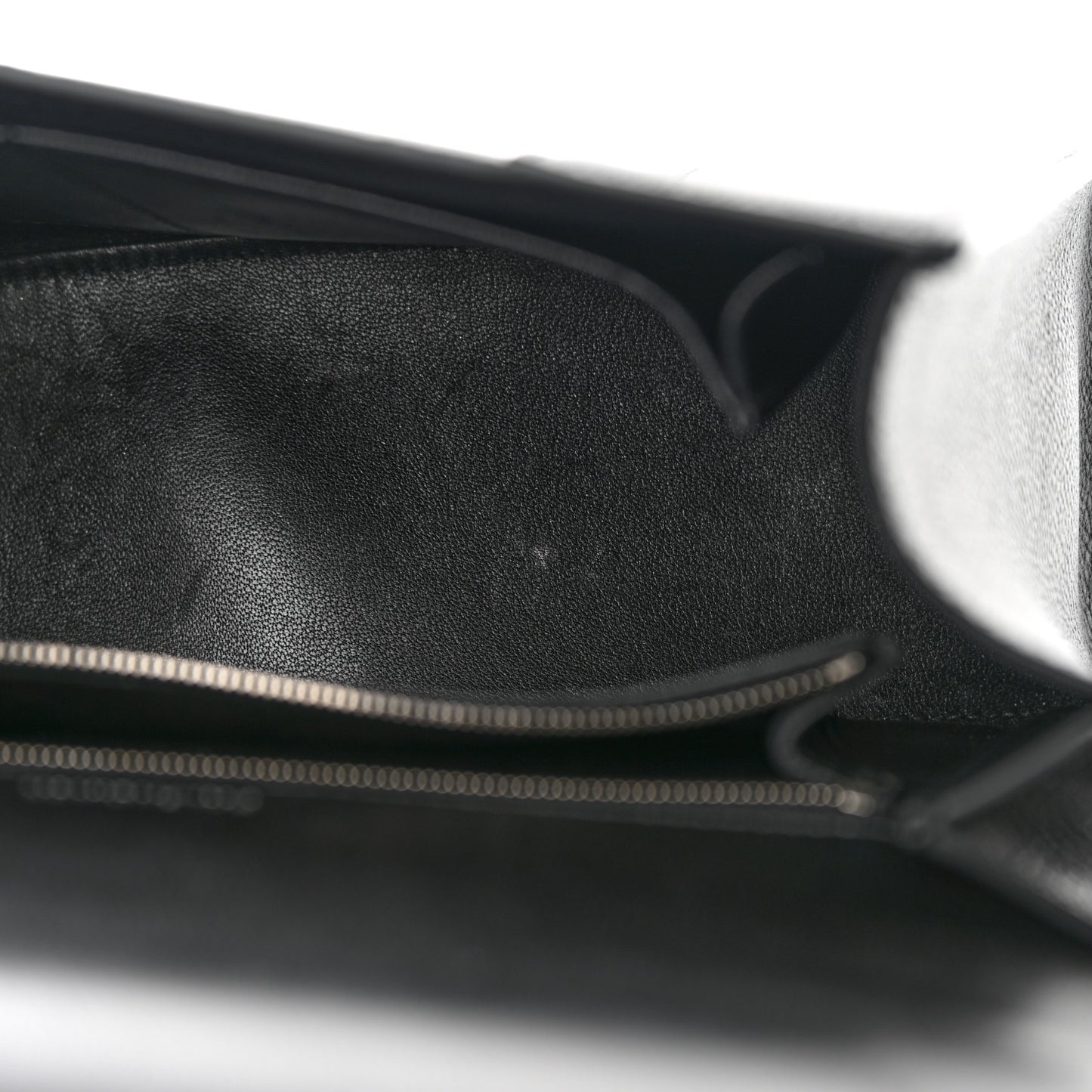Grained Calfskin Medium Hourglass Top Handle Bag Black