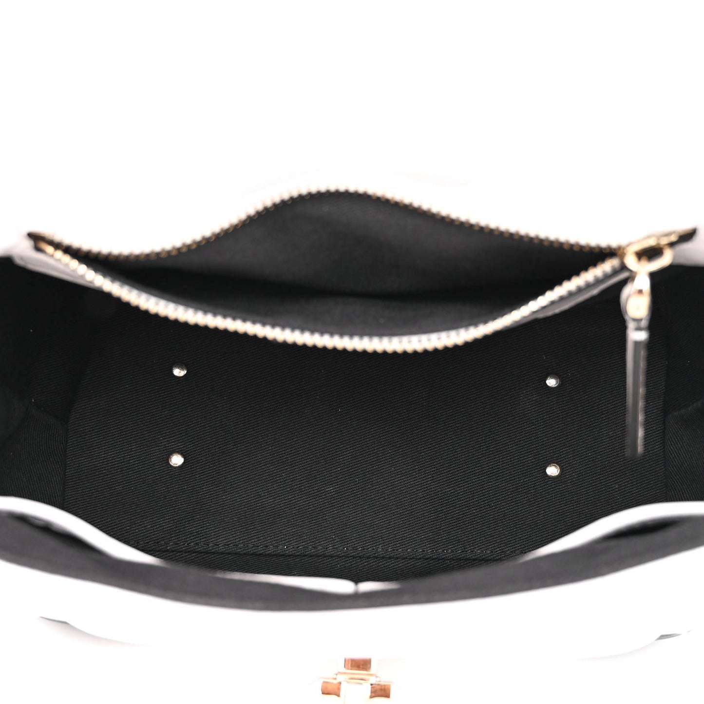 Nappa Medium Candystud Top Handle Bag White Black