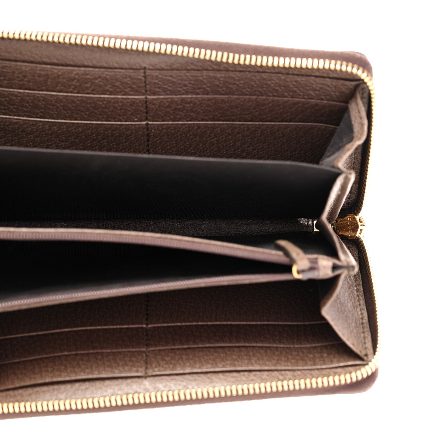 Gucci GG Supreme Monogram Web Ophidia Zip Around Wallet Brown 5 of 7