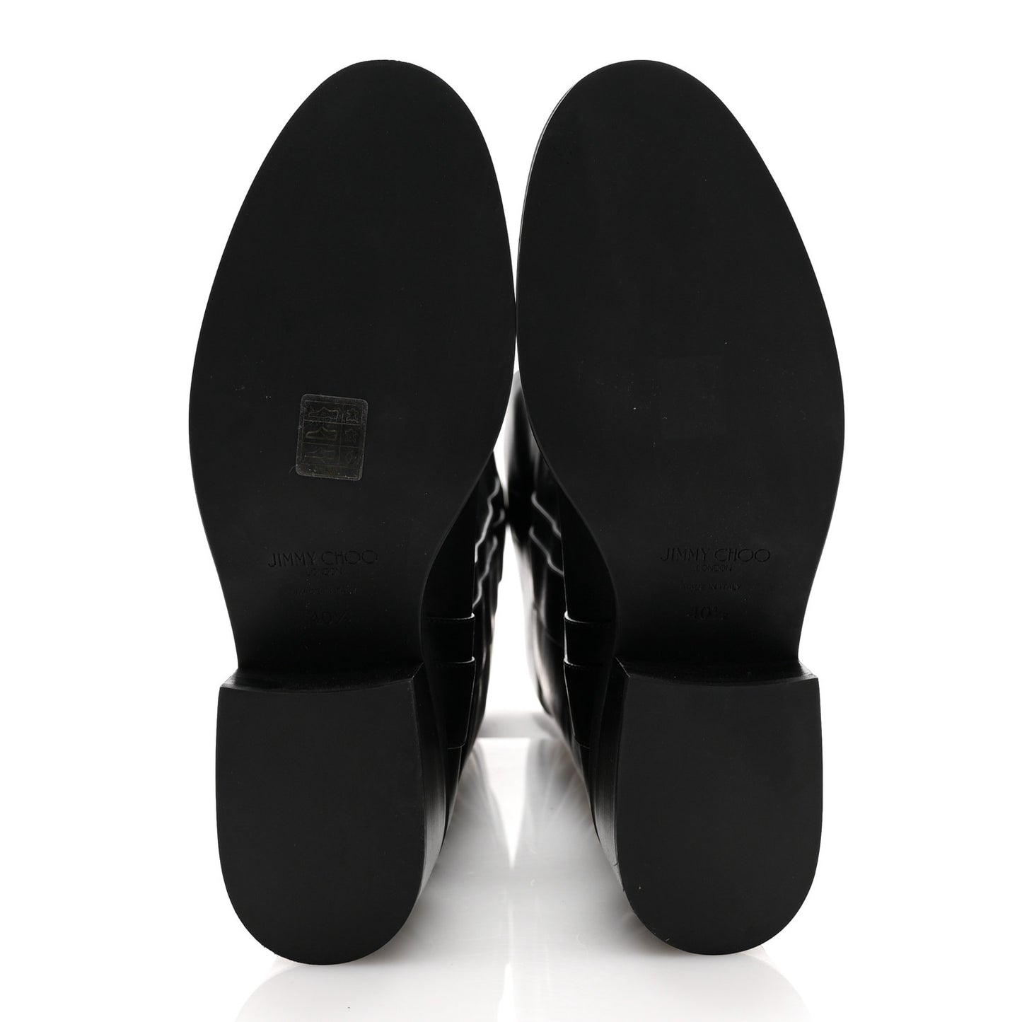 Calfskin Tonya 70 Knee High Boots 40.5 Black